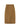 A brown maxi skirt with a regular rise, belt loops, and a zip-fly. It features a five-pocket styling and is made of recycled nylon. Can be worn both ways, reversely in both up and down.