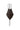 Pana Halter Top - dark brown faux-leather halter top with pointed hem