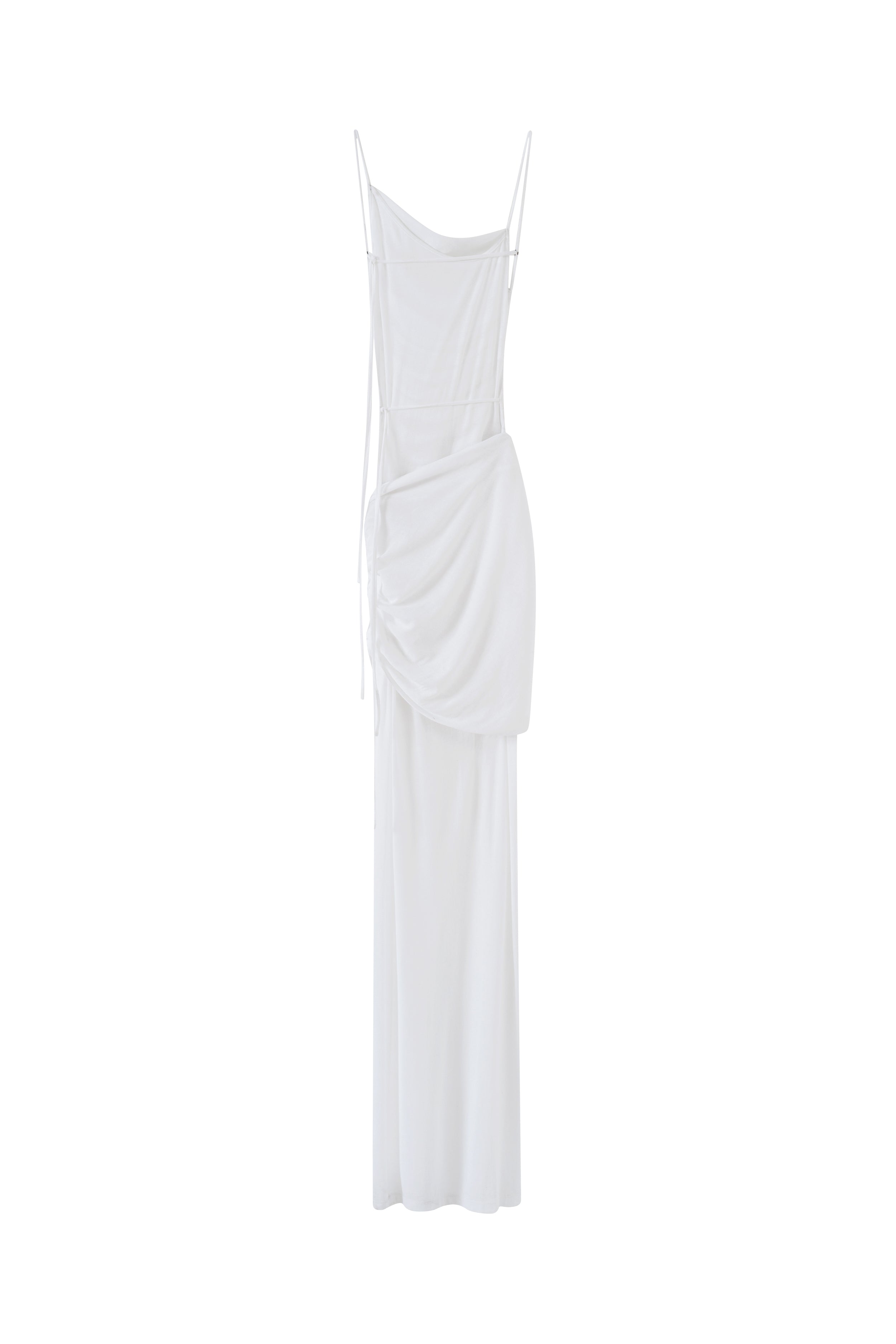 Draped Backless Dress White Subtle Le Nguyen Draped Backless Dress White Subtle Le Nguyen